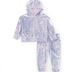 Nike velour long sleeve sweatshirt and pants